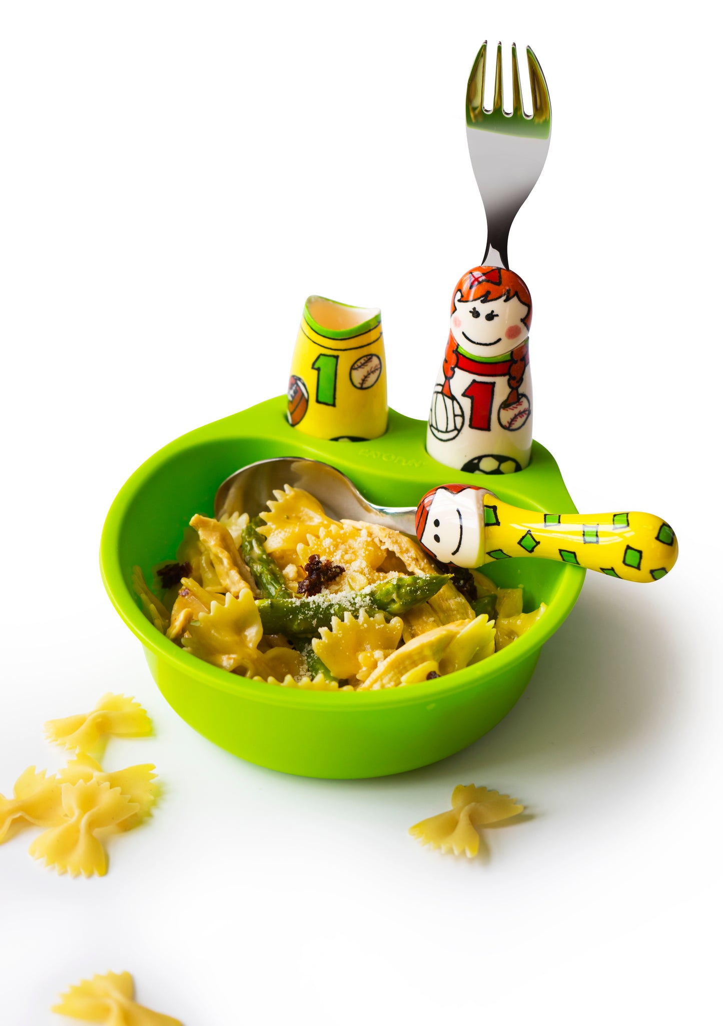 Bowl and Stainless Steel Cutlery Set