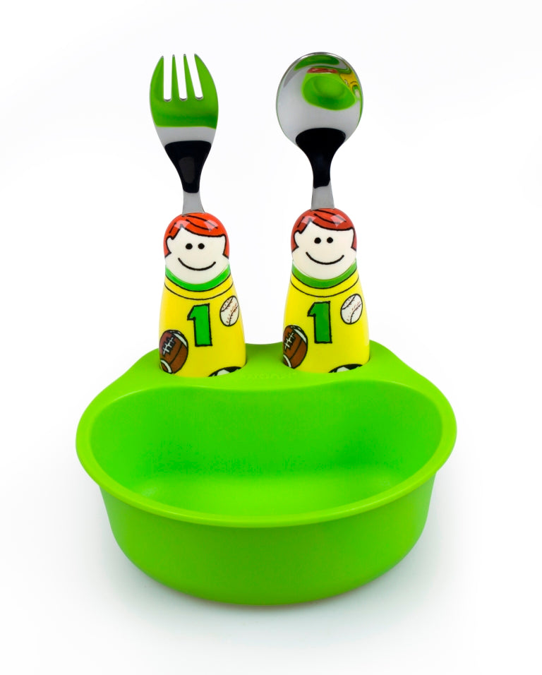 Bowl and Stainless Steel Cutlery Set