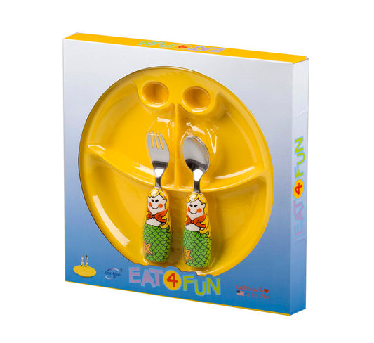 Eat4Fun Duo Eat & Play 3pc Dinnerware Set.